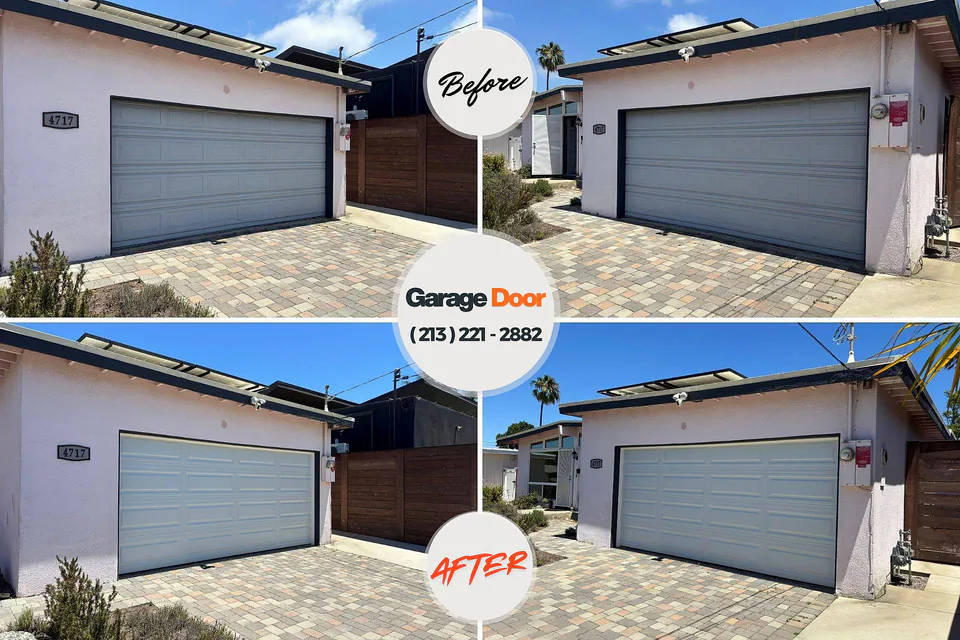Before and after: garage door repair Port Arthur, TX